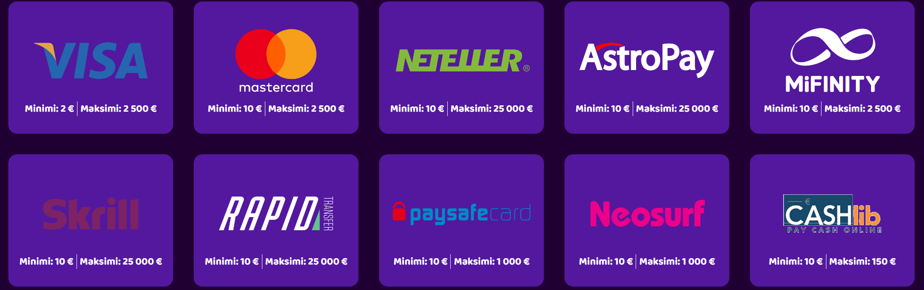 bonusbet rahansiirrot